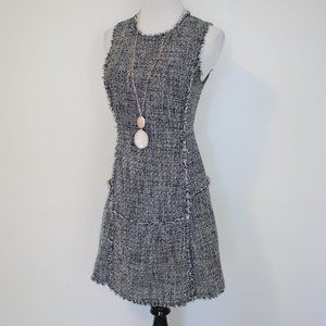 BANANA REPUBLIC Size 0 Blue Tweed Dress